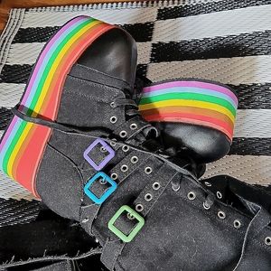 Alternative Rainbow Platform Boots